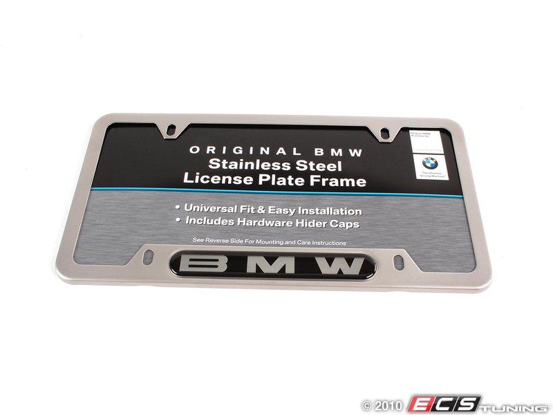 Bmw satin finish license plate frame #1