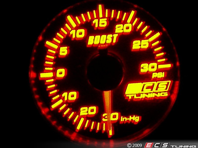 ES251249 AEB030BWG ECS 45mm Boost Gauge Backlit to perfectly
