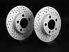 ECS Rear Cross Drilled  Slotted Brake Rotors - Pair (232x9)