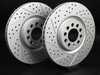 ECS Front Cross Drilled  Slotted Brake Rotors - Pair (312x25)